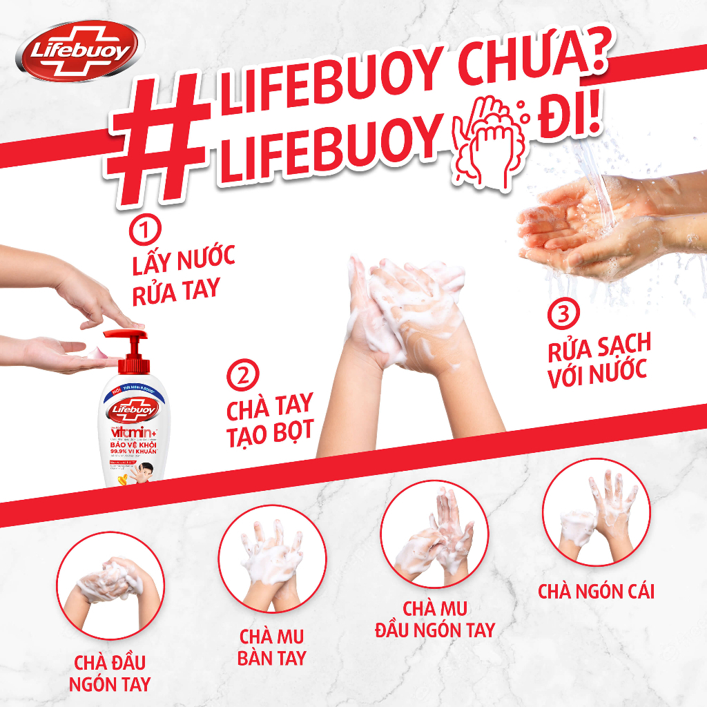 Nước Rửa Tay Bảo Vệ Da Lifebuoy Vitamin