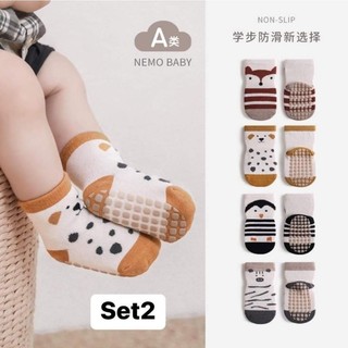 Tất chống trượt nemo cao cổ hàng chuẩn