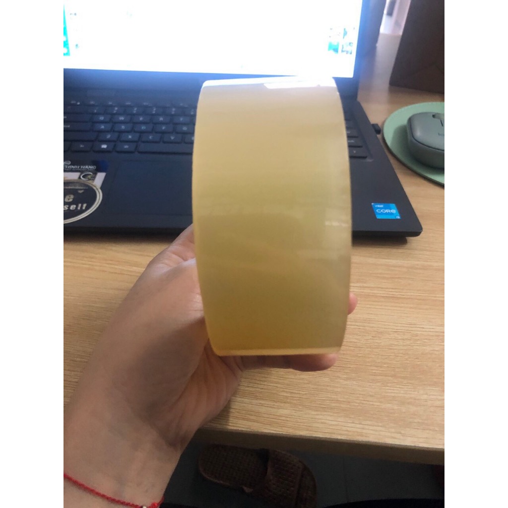 1 Cuộn Băng Keo, Băng Dính Trong 4.8cm - 200Yard, 200Y Dán Thùng, Đóng Gói, Keo Siêu Dính