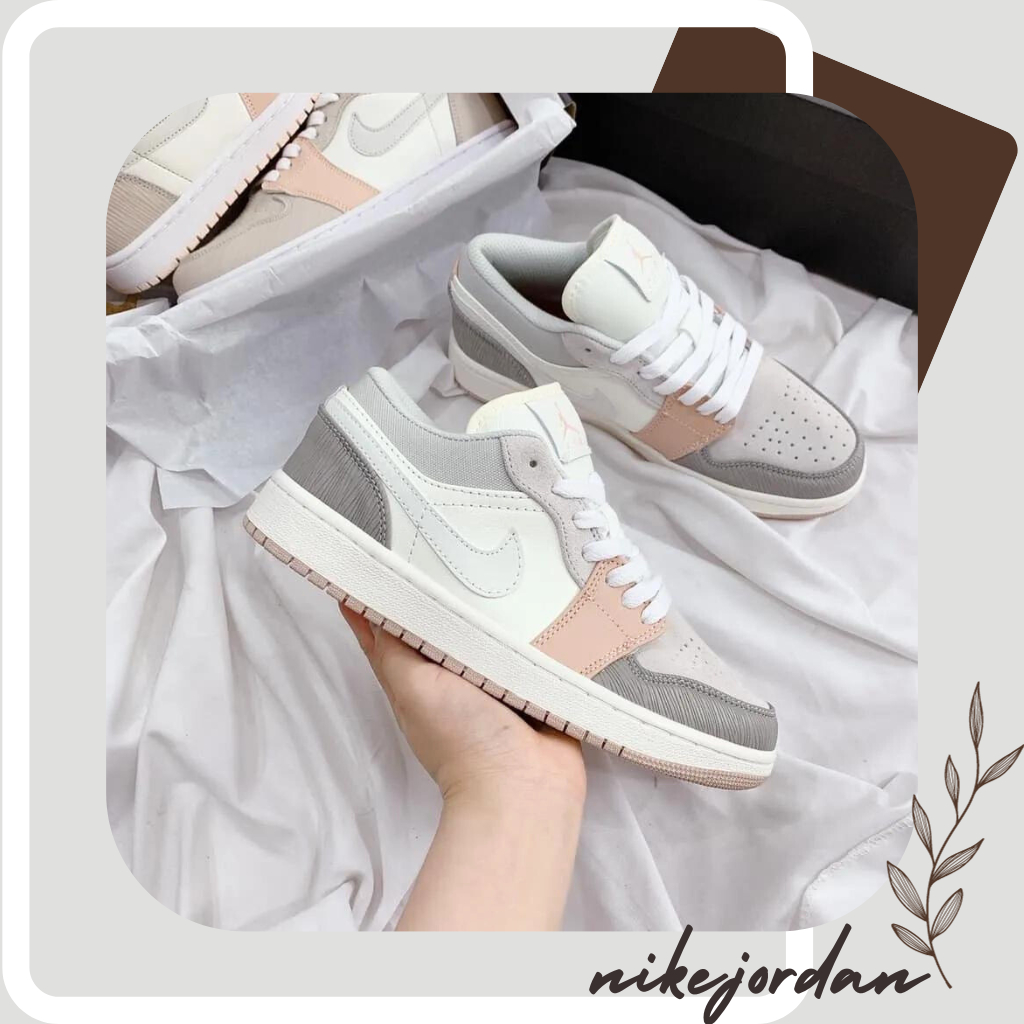 Giày Jordan Cổ Thấp Nam Nữ, Giày Jordan Xám Paris Cổ Thấp Hàng Full Box Bill