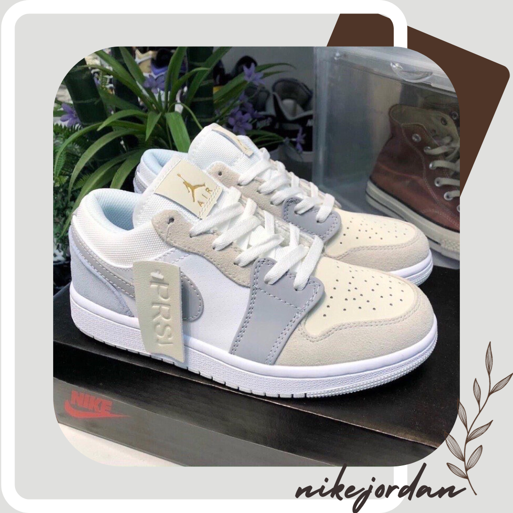 Giày Jordan Cổ Thấp Nam Nữ, Giày Jordan Xám Paris Cổ Thấp Hàng Full Box Bill