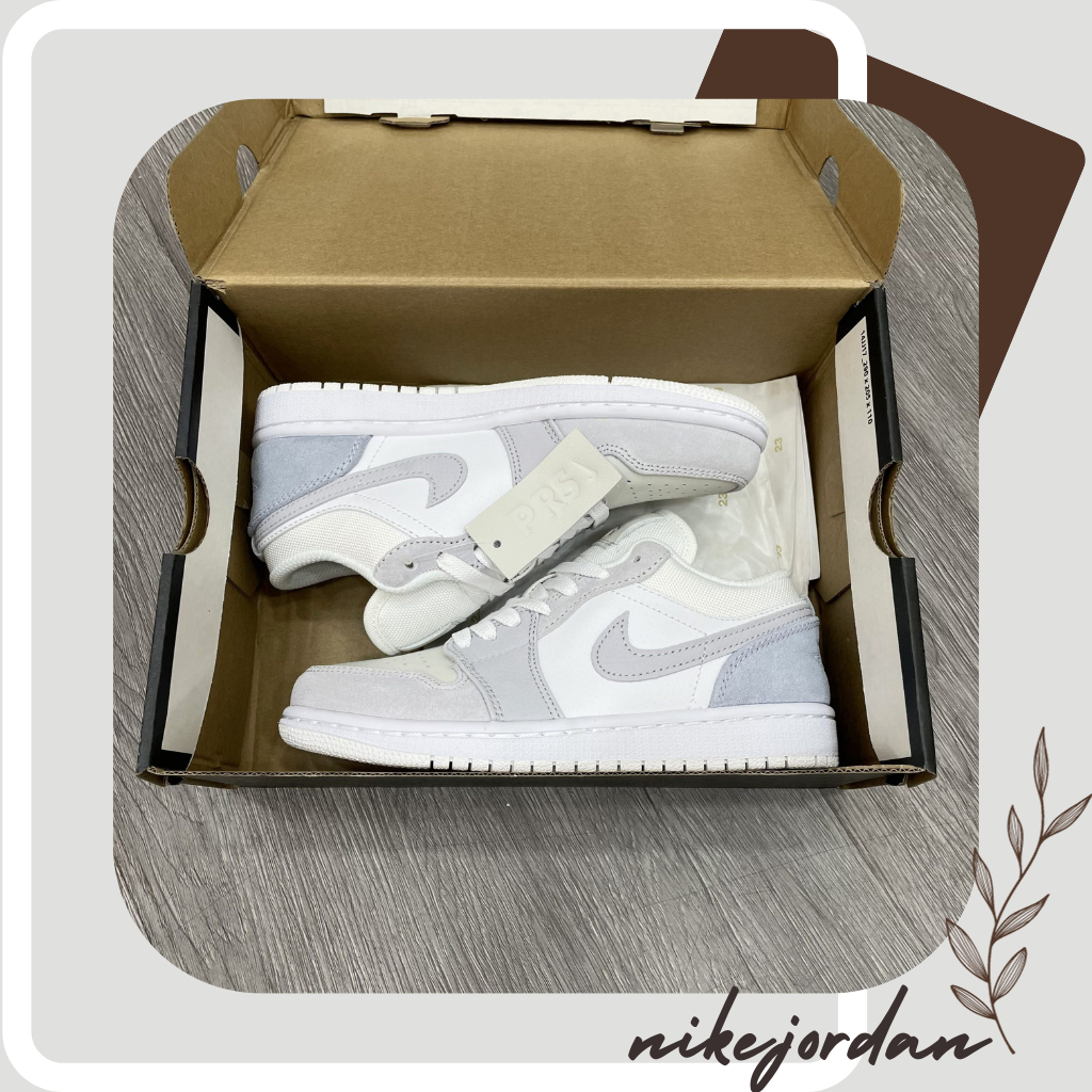 Giày Jordan Cổ Thấp Nam Nữ, Giày Jordan Xám Paris Cổ Thấp Hàng Full Box Bill
