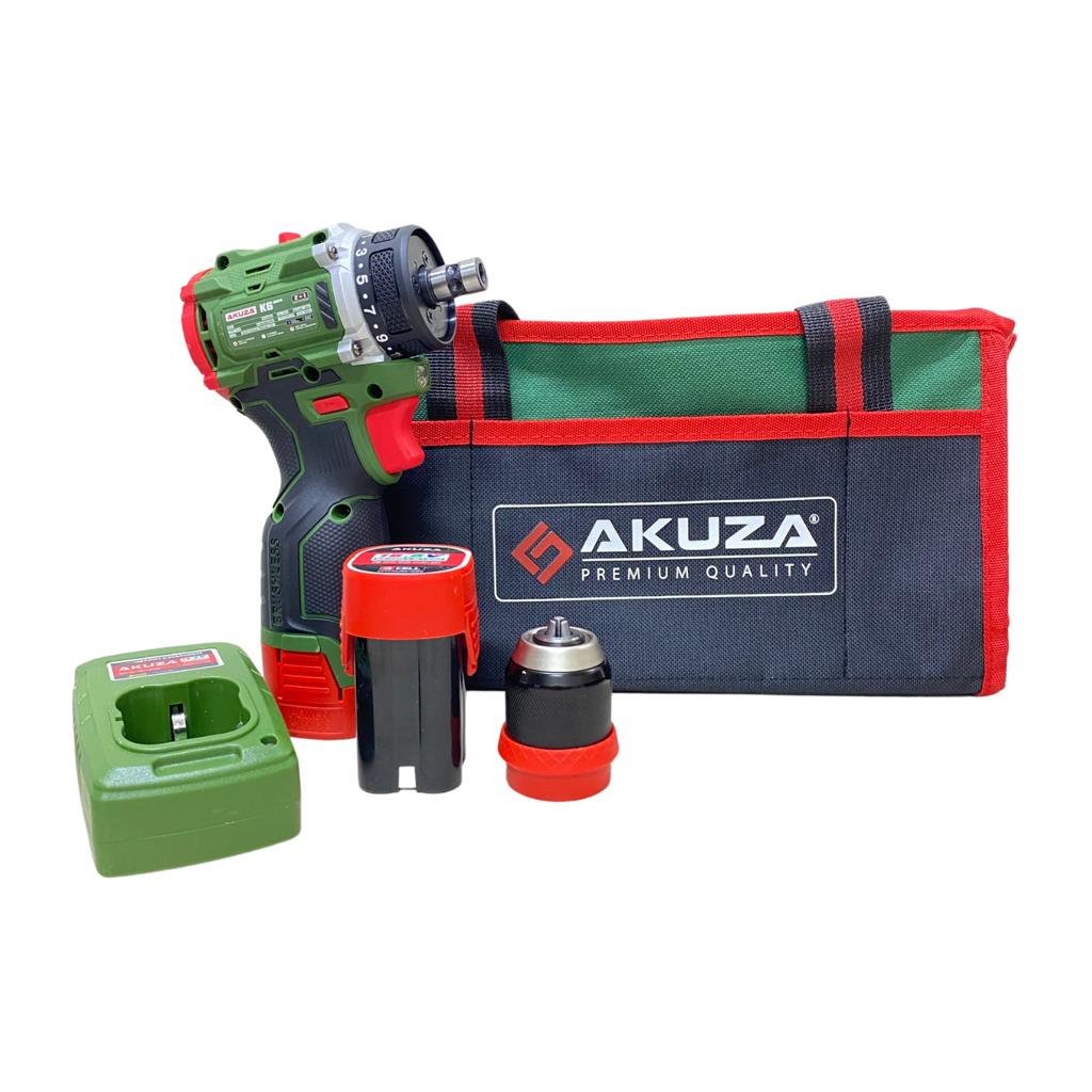 Máy khoan pin AKUZA K6 tích hợp chức 2 chức năng khoan và bắn vít 2 trong 1 Siêu phẩm 2023