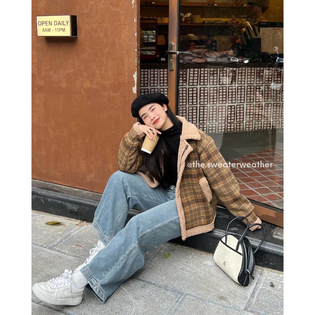 Áo khoác lót lông fom rộng - Retrostyle - Aokhoac007