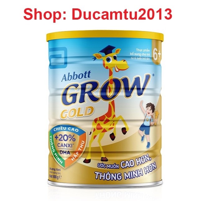 Sữa bột Abbott Grow Gold 6+ 900g 2025