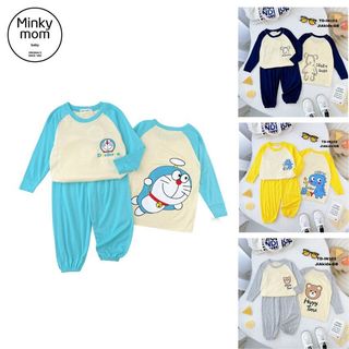 Bộ dài tay bé trai, bé gái, bộ thu đông cho bé, đồ bộ thun lạnh MInky Mom, cho bé từ 7- 29 kg TD-IN102