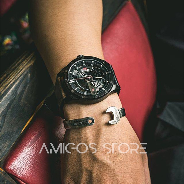 Đồng hồ pin thời trang nam Curren Warrior dây da cao cấp