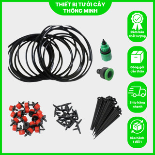 Bộ Kit Tưới Cây Nhỏ Giọt 20 Đầu Bec Tưới Gốc 8 Tia Hh20 Điều Chỉnh  Cho Vườn Ban Công, Sân Thượng, Vườn Nhỏ