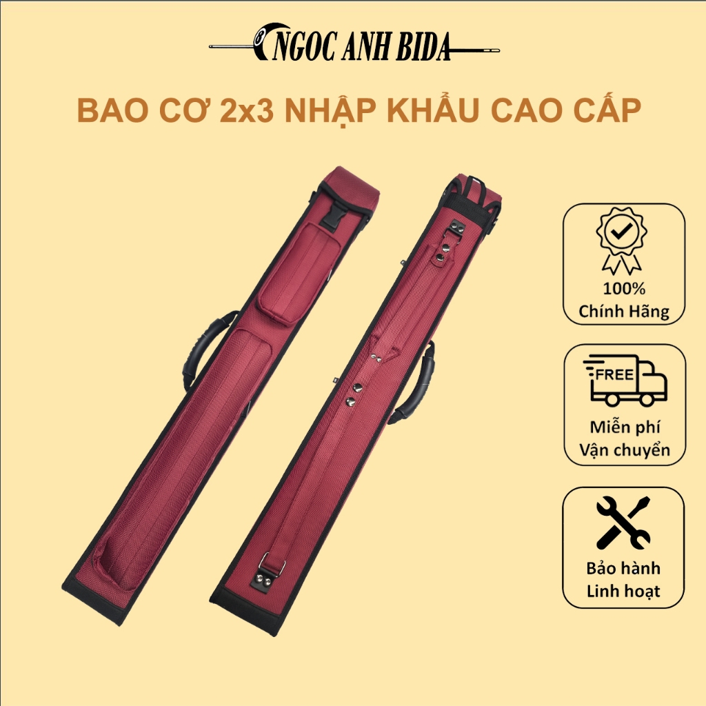Bao Cơ 2x3 Nhập Khẩu Cao Cấp, Chất liệu Vải Bố Khung Cứng Chống Nước, Màu Đỏ