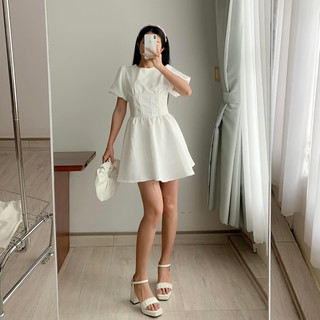 Đầm gấm xoè hoa