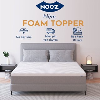 Nệm Foam Topper NOOZ Home Goods với Tiêu Chuẩn CertiPUR-US Ruột Đệm Cao Su Non Hỗ Trợ Nâng Đỡ
