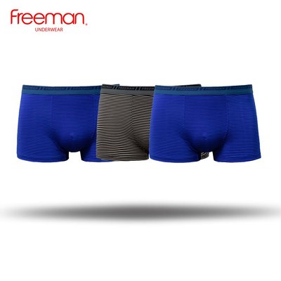 Quần boxer nam Freeman, chất liệu thun lạnh thoáng mát, thiết kế sọc trẻ trung năng động [Combo 3] BO772