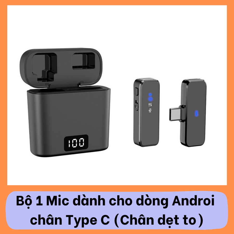 Micro Thu Âm Không Dây Cao Cấp Kèm Hộp Sạc. Chế Độ Thu Âm, Thu Tiếng Vang, Lọc Tạp Âm Chỉ Một Chạm