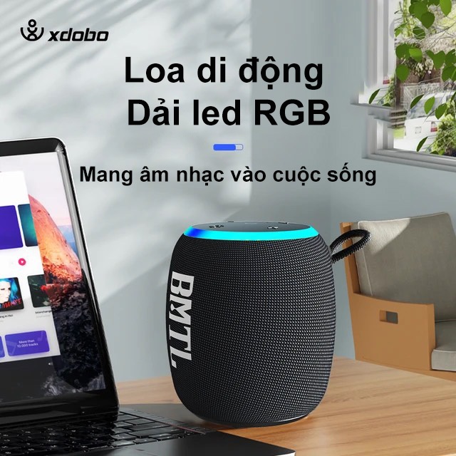 Loa Bluetooth 5.0 XDOBO RAINBOW Công Suất 15W, Chống Nước IPX7, Pin 1800Mah Hỗ Trợ Thẻ TF, AUX - BH 12 Tháng
