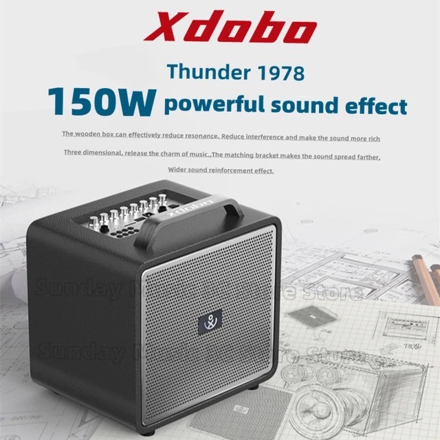 Loa Karaoke Bluetooth 5.0 XDOBO THUNDER 1978 Công Suất 150W, Chống Nước IPX6, Hỗ Trợ Hát Karaoke, Thẻ TF, USB,Jack 6.5MM