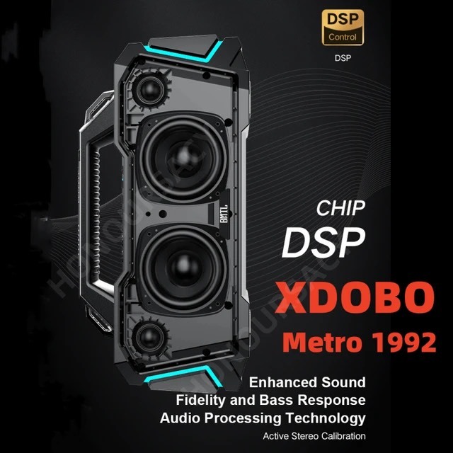 Loa Bluetooth 5.3 XDOBO METRO 1992 Công Suất 100W, Chống Nước IPX6, Pin 20000Mah Hỗ Trợ Thẻ TF, USB, AUX - BH 12 Tháng