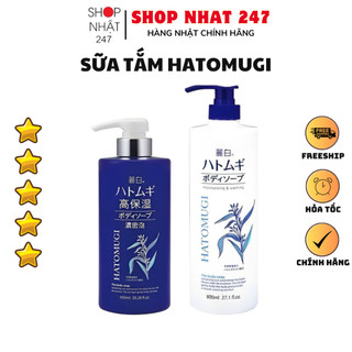 [Hỏa Tốc HN] Sữa tắm trắng da dưỡng ẩm ý dĩ Hatomugi 600ml, 800ml Nhật Bản
