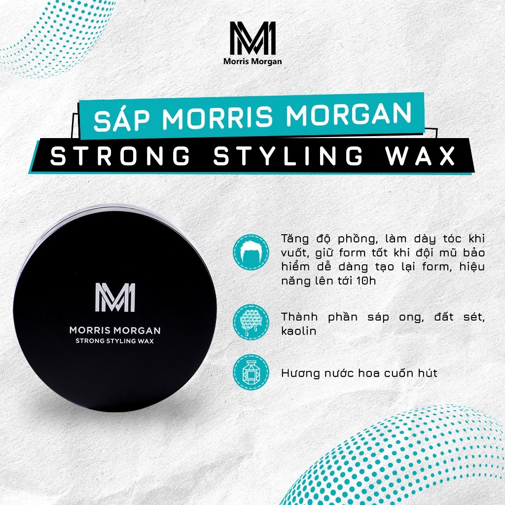 Sáp vuốt tóc nam MORRIS MORGAN 100g tạo kiểu giữ nếp tóc chính hãng