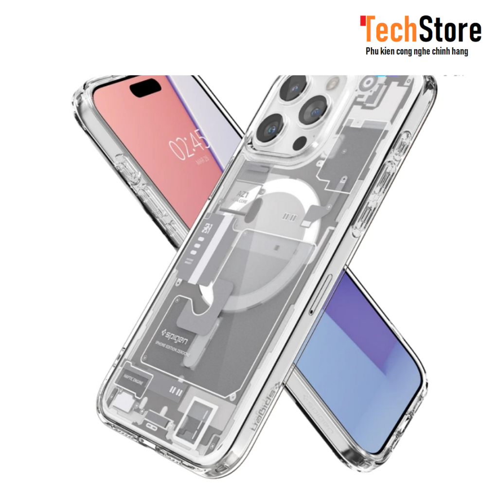 Ốp Spigen Ultra Hybrid Zero One  cho iPhone 15/ 15 Plus/ 15 Pro/ 15 Pro max