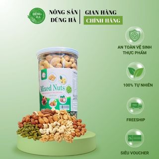 1 hộp Mix Nuts 500g nâng cấp lên 6 vị cao cấp mới gồm nhân óc, điều, hạnh nhân, nhân macca, dẻ, bí