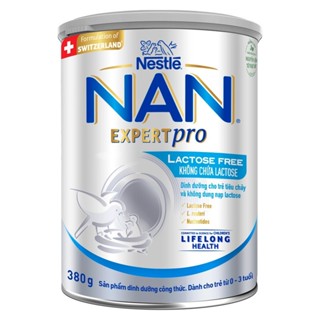 Sữa bột NAN EXPERT PRO LACTOSE FREE - Lon 380g (Mẫu mới/Date 17/01/2027)