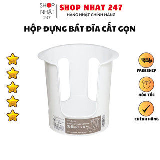 [Hỏa Tốc HN] Hộp đựng bát đĩa cất gọn SANADA Nội địa Nhật Bản