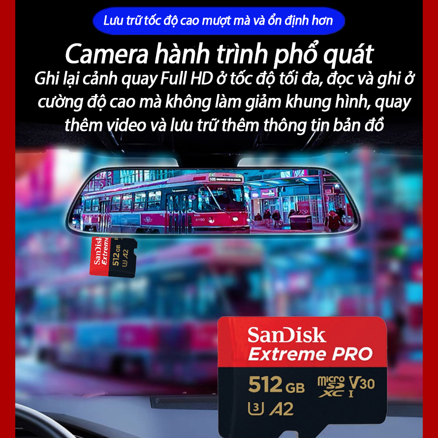 Thẻ nhớ sandisk 128GB /256Gb/512GB dùng điện thoại, máy ảnh -  Thẻ nhớ tốc độ cao Class 10 Ultra 667x 190MB/s -BH 10 năm