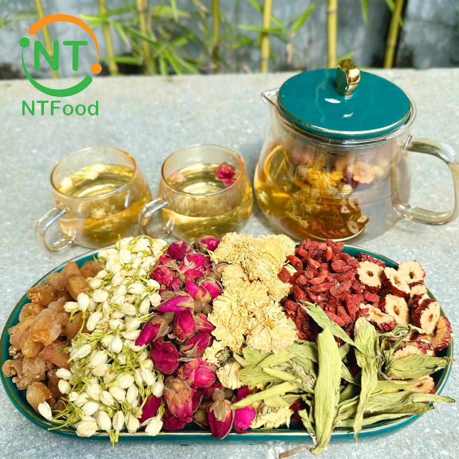 Trà Dưỡng Nhan 7 Vị Thảo Mộc NTHealthy set 30 gói / 20 gói / 10 gói - Thanh nhiệt, Giải độc - NTFood - Nhất Tín Food