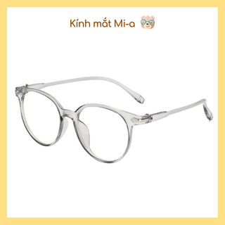 Mắt kính gọng tròn thời trang phong cách Hàn Quốc màu xám cho nam và nữ