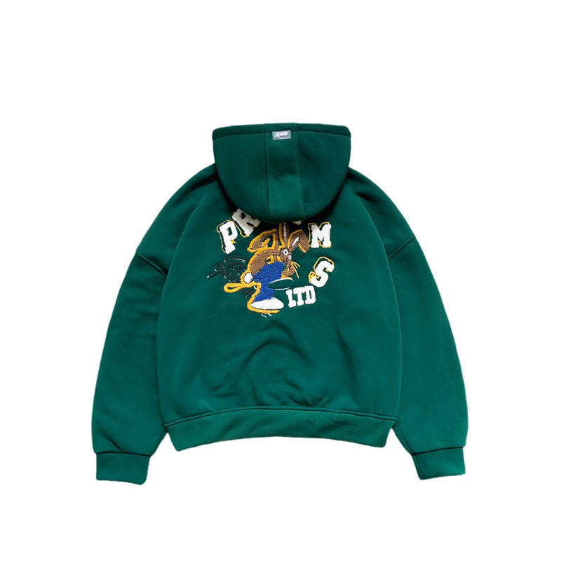 Áo hoodie nỉ bông form boxy thêu hình DOR