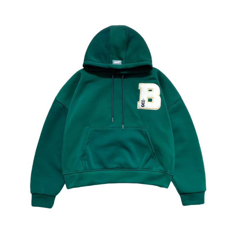 Áo hoodie nỉ bông form boxy thêu hình DOR