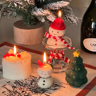 Nến trang trí - quà tặng giáng sinh noel hình cây thông, người tuyết