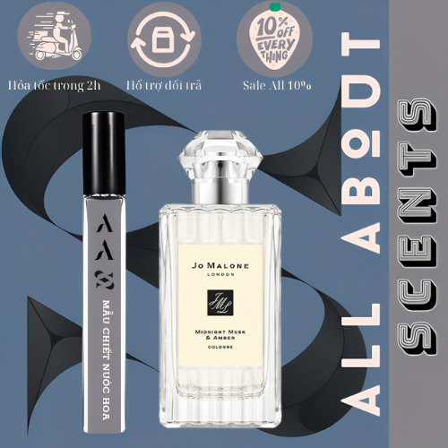 Nước Hoa Jo Malone Midnight Musk & Amber Cologne - 10ml