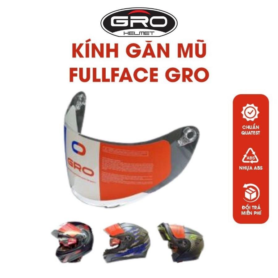 Kính gắn mũ bảo hiểm Fullface GRO HELMET chính hãng thay thế cho các dòng mũ bảo hiểm ST26, lật hàm mới của GRO