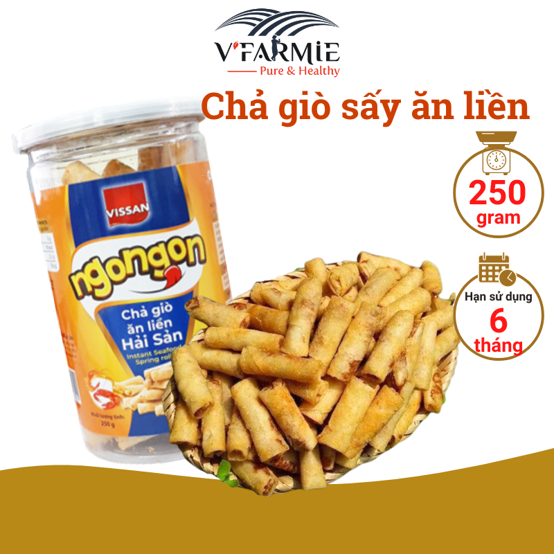 Chả giò hải sản sấy giòn Hộp 250g - Giòn thơm ngon