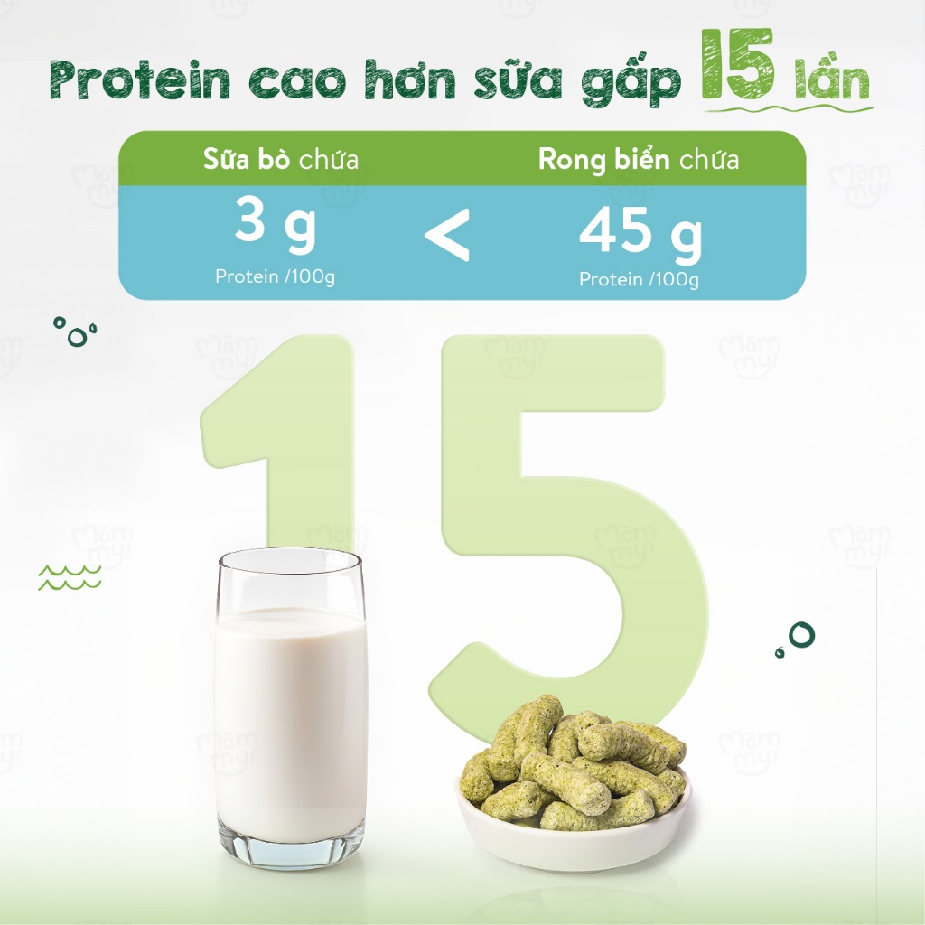 Bánh ăn dặm vị rong biển cho bé ăn dặm Mămmy - 1 gói 25g