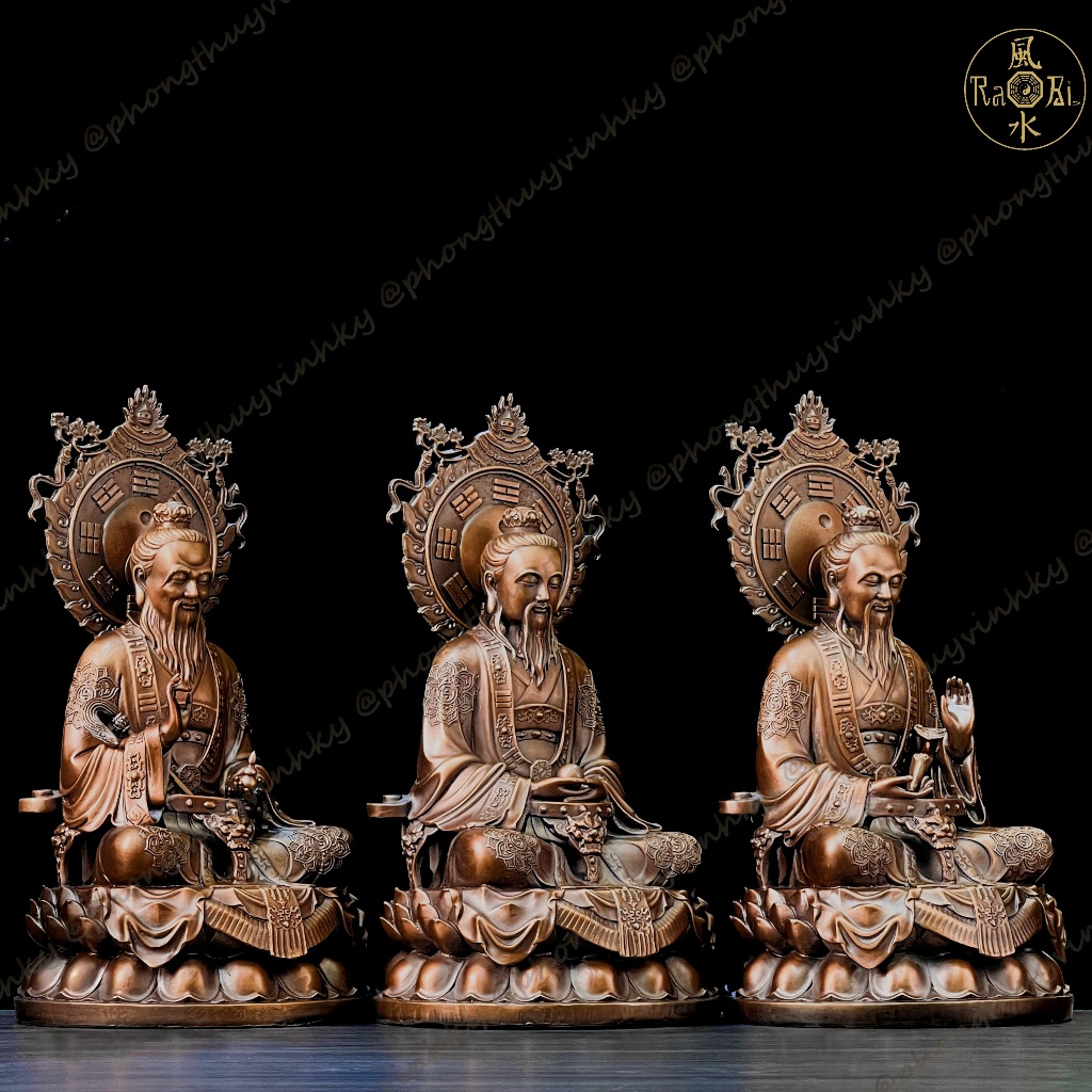Bộ Tôn Tượng Tam Thanh - Tượng Đồng Thờ Cúng Đạo Giáo