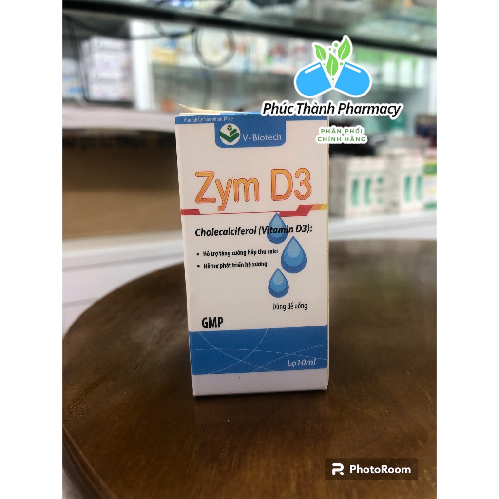 Vitamin D3 nhỏ giọt cho trẻ sơ sinh và trẻ nhỏ giúp hấp thu canxi ZYME D3 Chai 10ml