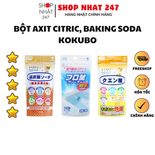 [Hỏa Tốc HN] Bột Axit Citric , bột Baking Soda Kokubo tẩy vết bẩn ố vàng đa năng 120g nội địa Nhật Bản