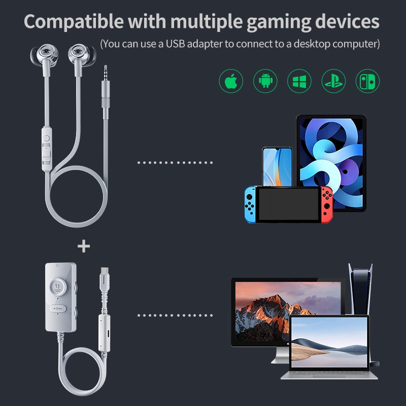 Tai nghe plextone G21 và bộ DAC GS21 dành cho điện thoại và PC, chuyên game PUBG mobile, freefire, có mic cực rõ