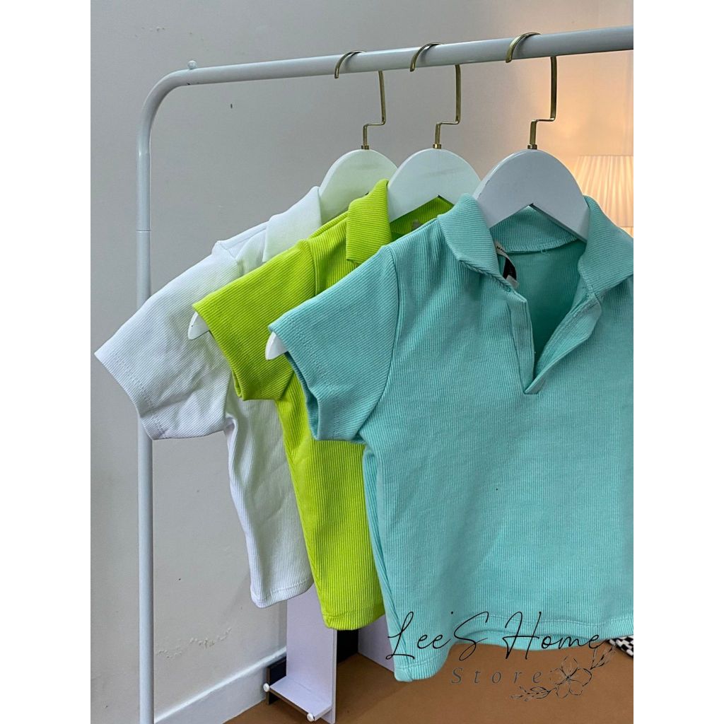 A043 - Áo Croptop polo tay ngắn