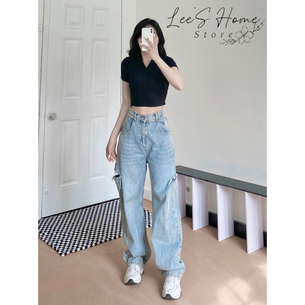 A043 - Áo Croptop polo tay ngắn