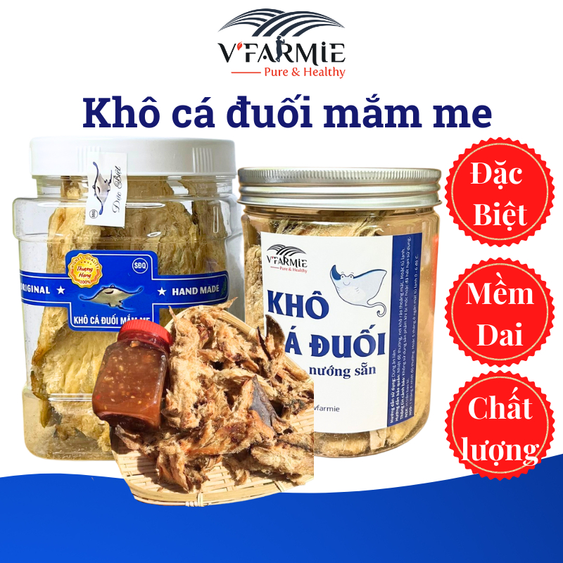 Khô cá đuối mắm me loại 1 mềm, thịt cá dày, thơm ngon