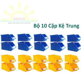 Combo 10 cặp khay nhựa đựng dụng cụ, ốc vít, kệ đựng phụ kiện, linh kiện cỡ trung, cứng cáp, tiện dụng