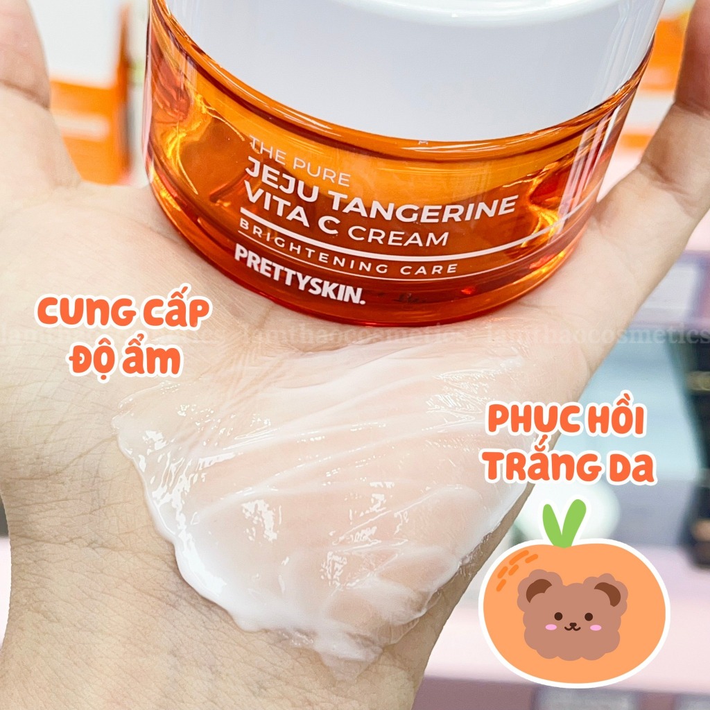 Kem Dưỡng Phục Hồi Trắng Da Pretty Skin The Pure Jeju Tangerine Vita C Cream 52ml
