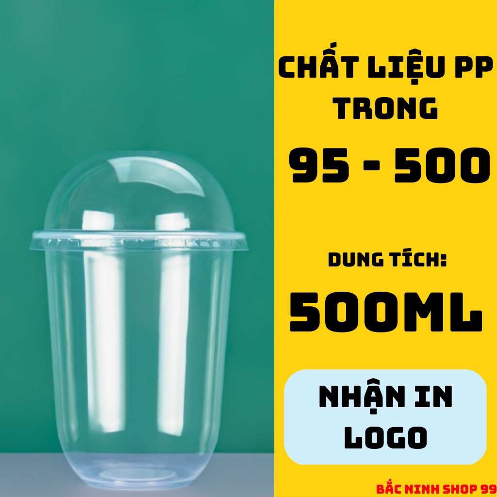 50 Cốc nhựa PP360ml - PP400ml - PP500ml - PP700ml đựng trà sữa, cafe cao cấp dùng 1 lần