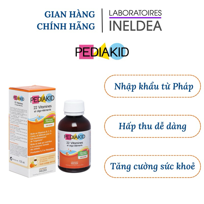 Pediakid bổ sung 22 Vitamin và khoáng chất giúp bé khoẻ mạnh