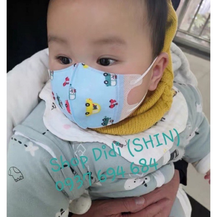 Set 5 khẩu trang 3D an toàn cho bé 0-10 tuổi  ,dâutâyshopvn