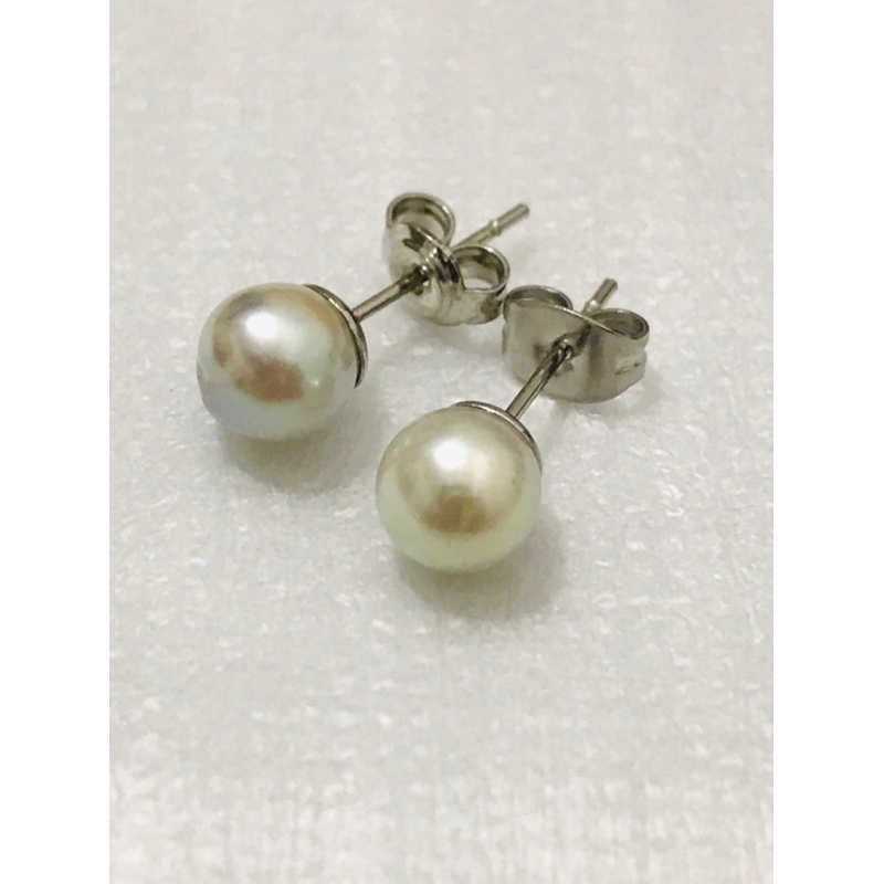 Bông tai trai nước mặn hạt 6ly