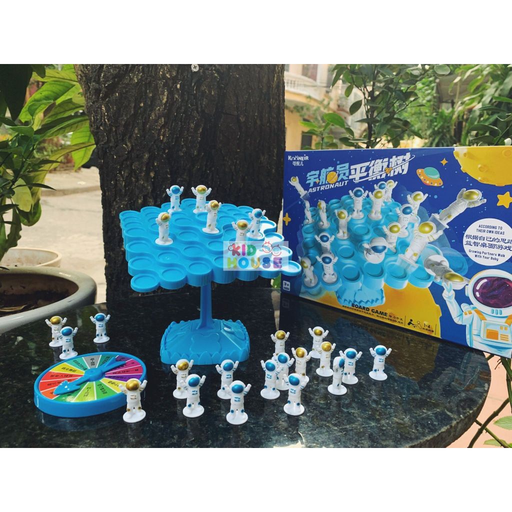 Bộ đồ chơi board game phi hành gia cân bằng 48 -50 con, trò chơi 50 ếch cân bằng vui nhộn cho bé